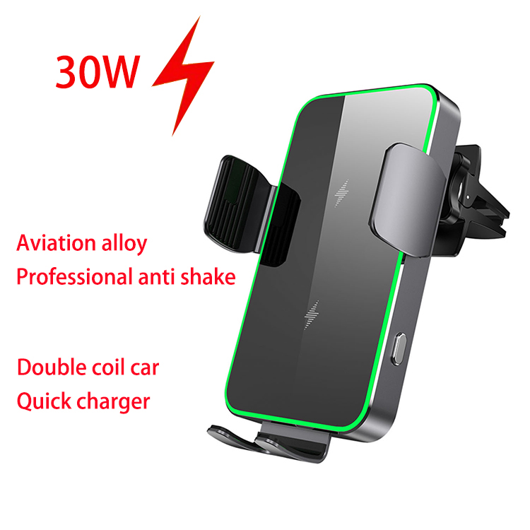 Wireless Car Charger Mount Fast Charging - Support de téléphone portable pour voiture