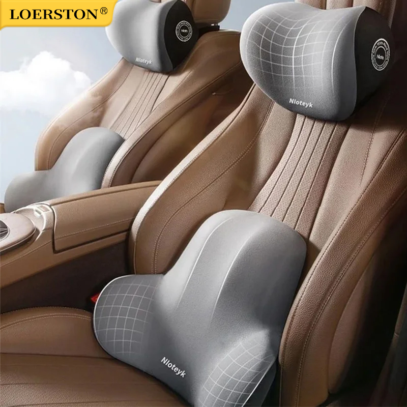 Memory Foam Car Neck Pillow Lumbar Support - Coussin de Cou en Mousse à