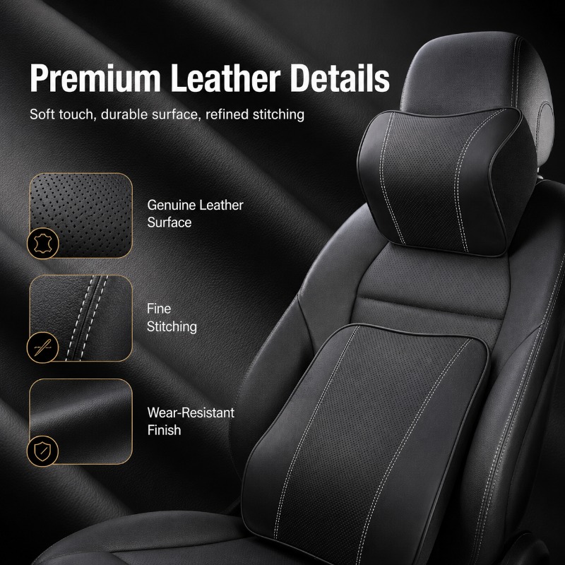 Coussin de soutien lombaire et - Memory Foam Car Neck Pillow Lumbar Support avis et prix
