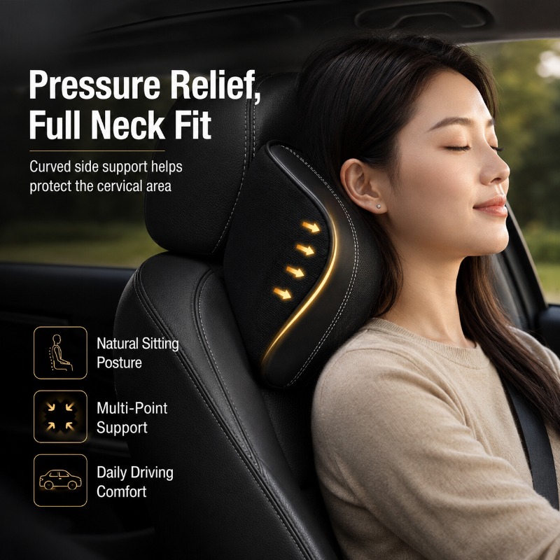 Coussin de soutien lombaire et - Memory Foam Car Neck Pillow Lumbar Support avis et prix