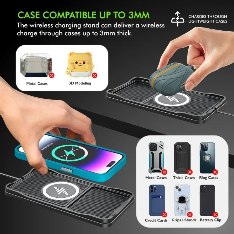 Base de chargeur sans fil de v - Wireless Car Charger Mount Fast Charging avis et prix