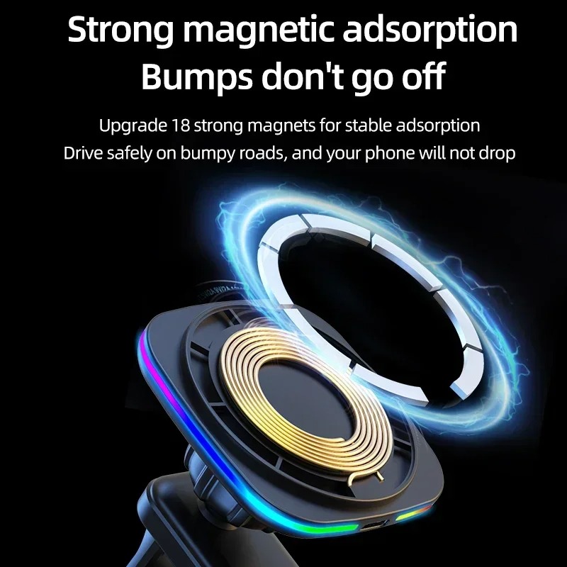 Chargeur magnétique sans fil 1 - Wireless Car Charger Mount Fast Charging avis et prix